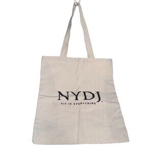 NYDJ Fit Is Everything Tan Cotton Tote Bag 16x14 By Women For Women Shopper